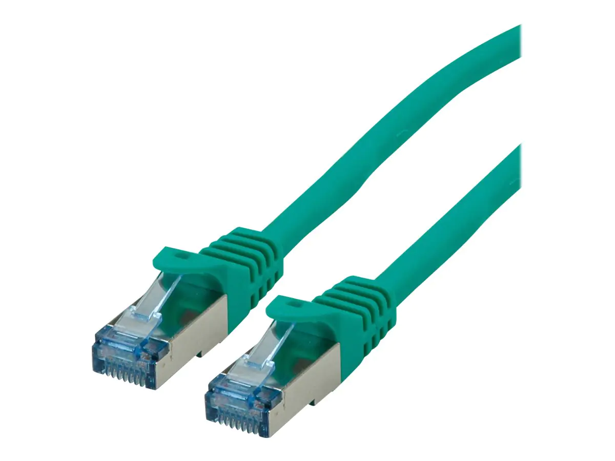 Roline - Patch-Kabel - RJ-45 (M) bis RJ-45 (M) - 2 m - SFTP - CAT 6a - halogenfrei, geformt - grün