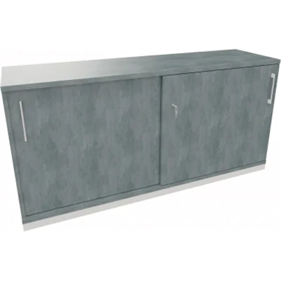 Schiebetürenschrank 2OH B1600xT442xH781mm ws/Lavagrau Schiebetürenschrank 2OH B1600xT442xH781mm ws/Lavagrau