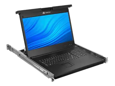 Avocent Local Rack Access - KVM-Konsole mit KVM-Switch - 8 Anschlüsse - USB - Deutsch - 48.3 cm (19") - Rack - einbaufähig - 1366 x 768 @ 60 Hz - 250 cd/m² - VGA - 1U