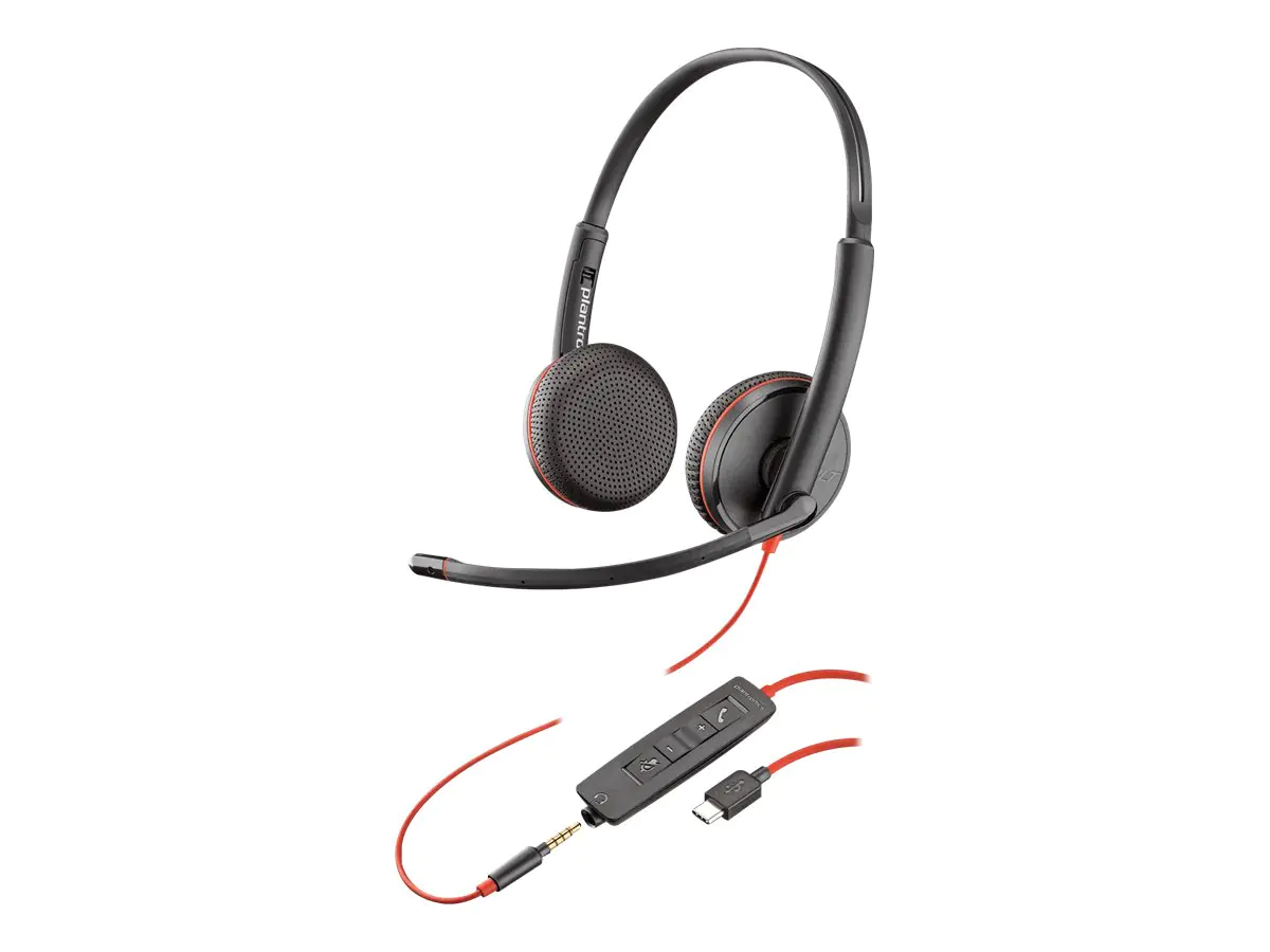 Poly - Plantronics Blackwire C3225 USB-C - 3200 Series - Headset - On-Ear - kabelgebunden - 3,5 mm Stecker, USB-C - Geräuschisolierung