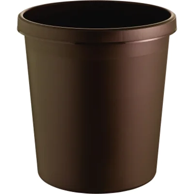 helit Papierkorb H6105875 18l rund Kunststoff braun