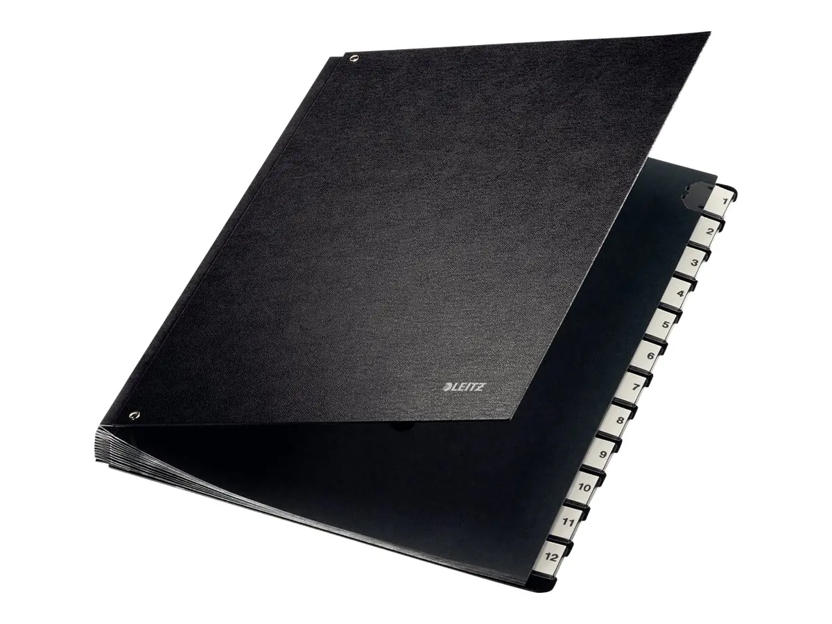 Leitz Pultordner 58120095 DIN A4 12Fächer Hartpappe schwarz