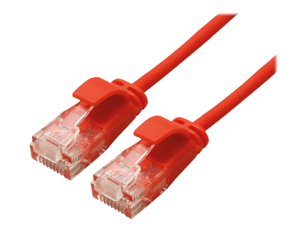 Roline Green - Patch-Kabel - RJ-45 (M) zu RJ-45 (M) - 30 cm - UTP - CAT 6a - halogenfrei, geformt, ohne Haken, verseilt - Rot