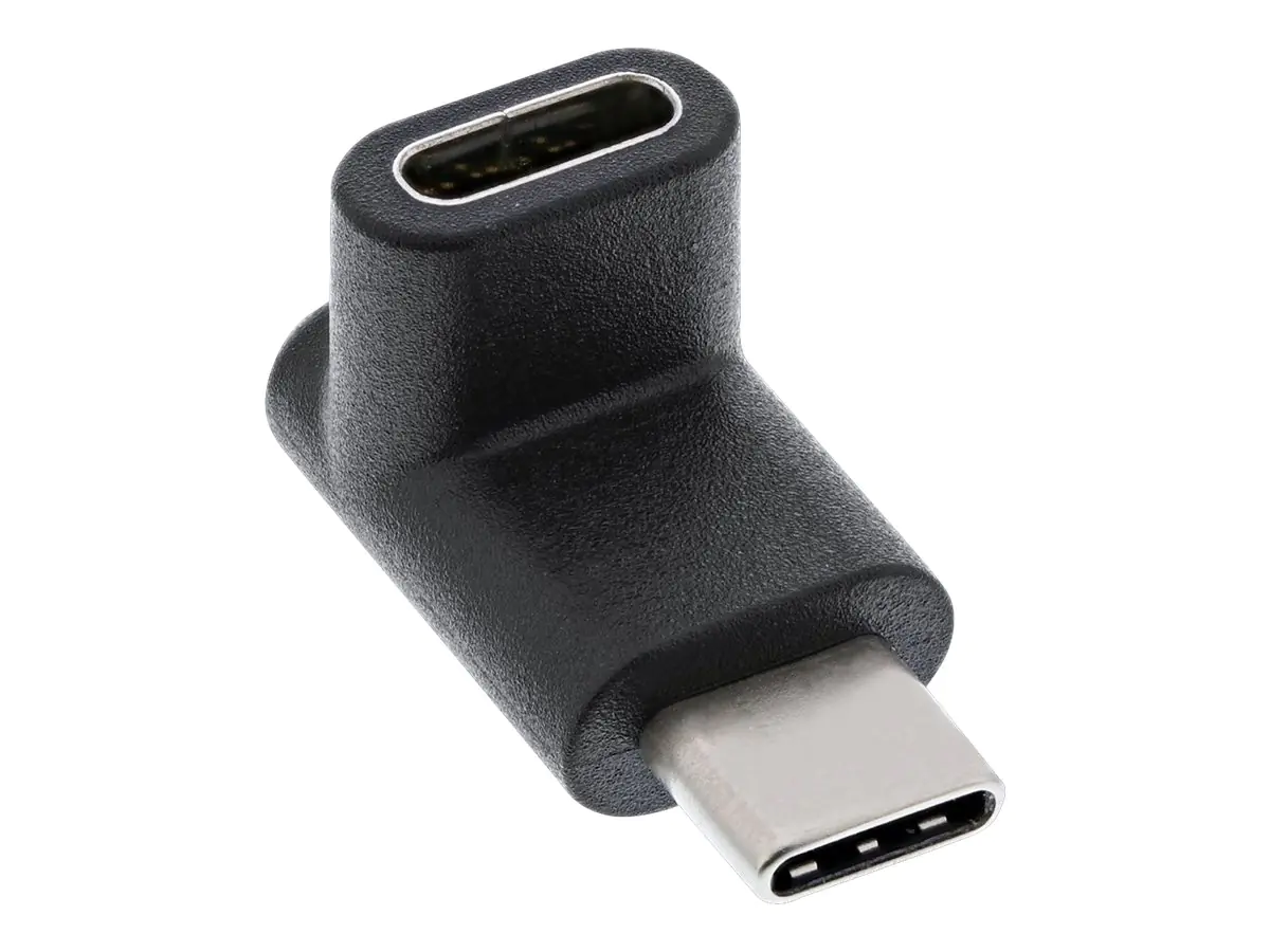 InLine USB 3.1 Adapter - USB-Adapter - 24 pin USB-C (M) gerade zu 24 pin USB-C (W) gewinkelt - USB 3.1 Gen 2