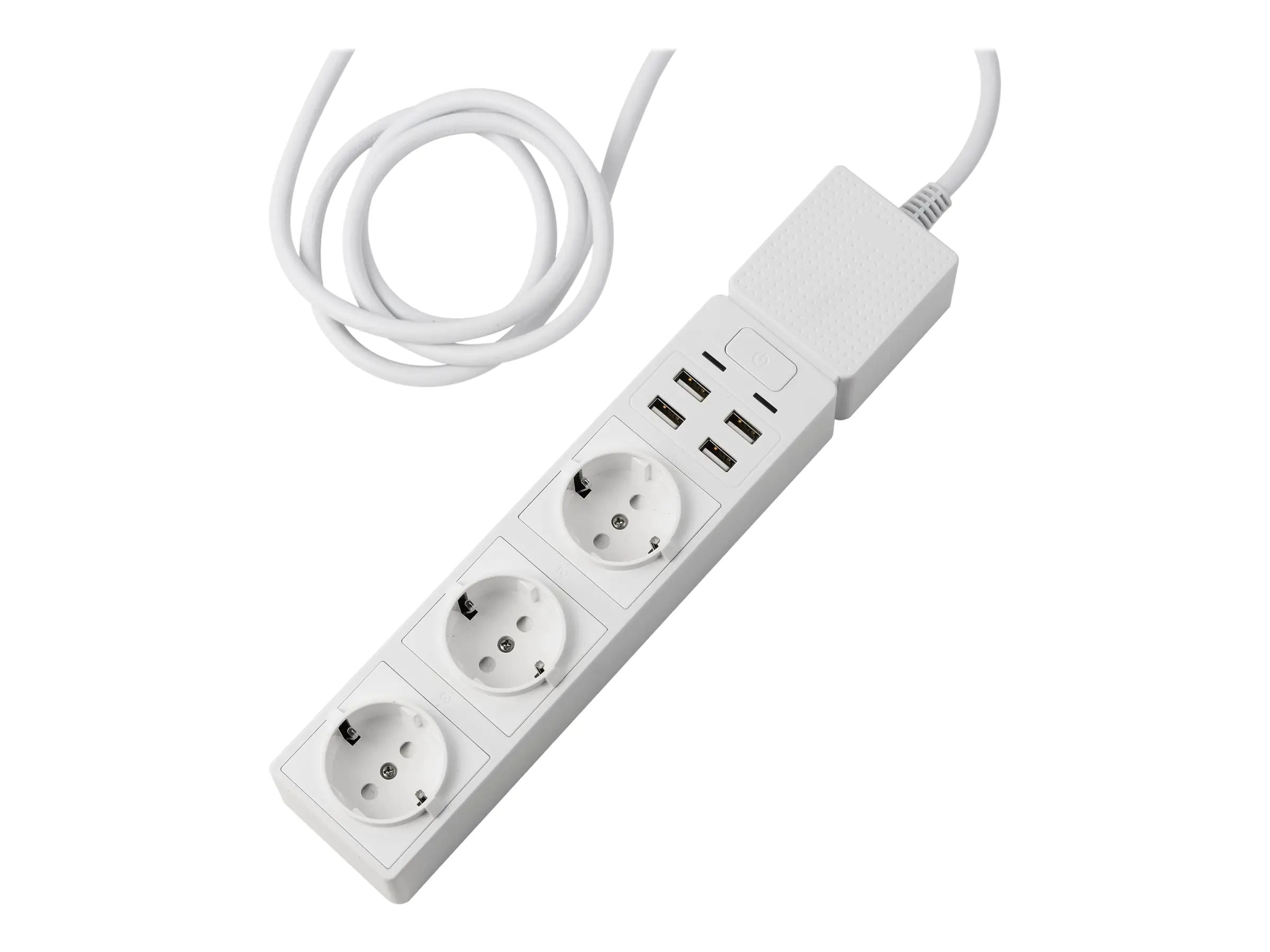 Edimax SP-1123WT - Smart Power-Steckdosenleiste - Wechselstrom 100-240 V - 2300 Watt - Wi-Fi - Eingabe, Eingang power CEE 7/7 - Ausgangsanschlüsse: 3 (3 x Stromversorgung, 4 x USB) - 1.5 m Schnur - Europa