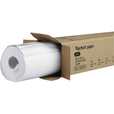 LEGAMASTER Flipchart Papierblock blanko 5St, Flipchart pad, Weiß, Papier, 980 mm, 650 mm, 0,12 mm 7-156000