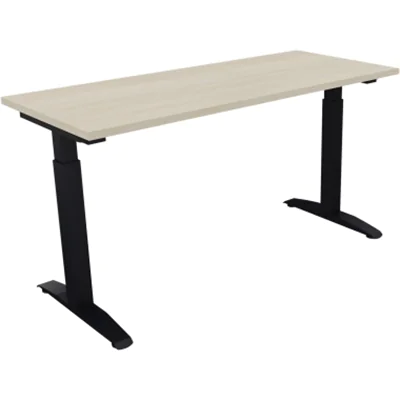 Schreibtisch Kufe Einzels. Quadrat B1400xT600xH650-850 an/Akazie hell Schreibtisch Kufe Einzels. Quadrat B1400xT600xH650-850 an/Akazie hell