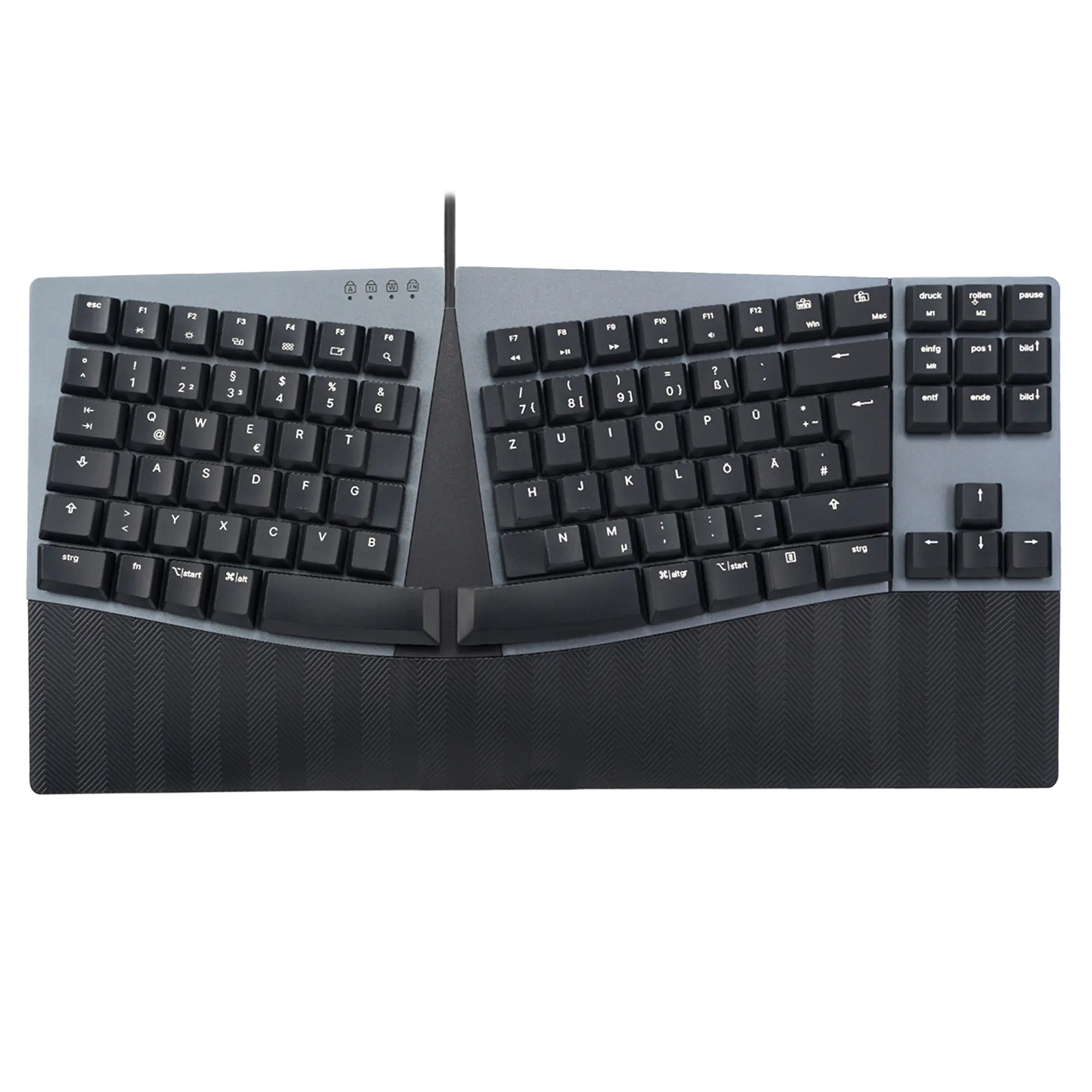 Perixx PERIBOARD-335 DE BL Kabelgebundene ergonomische mechanische kompakte Tastatur - Tasta