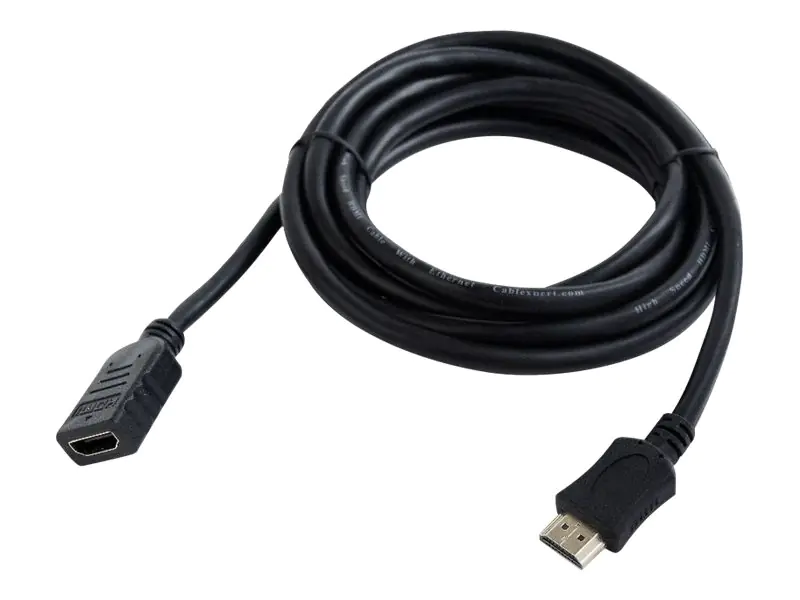 Gembird CC-HDMI4X-6 - HDMI-Verlängerungskabel mit Ethernet - HDMI weiblich zu HDMI männlich - 1.8 m - abgeschirmt - Schwarz