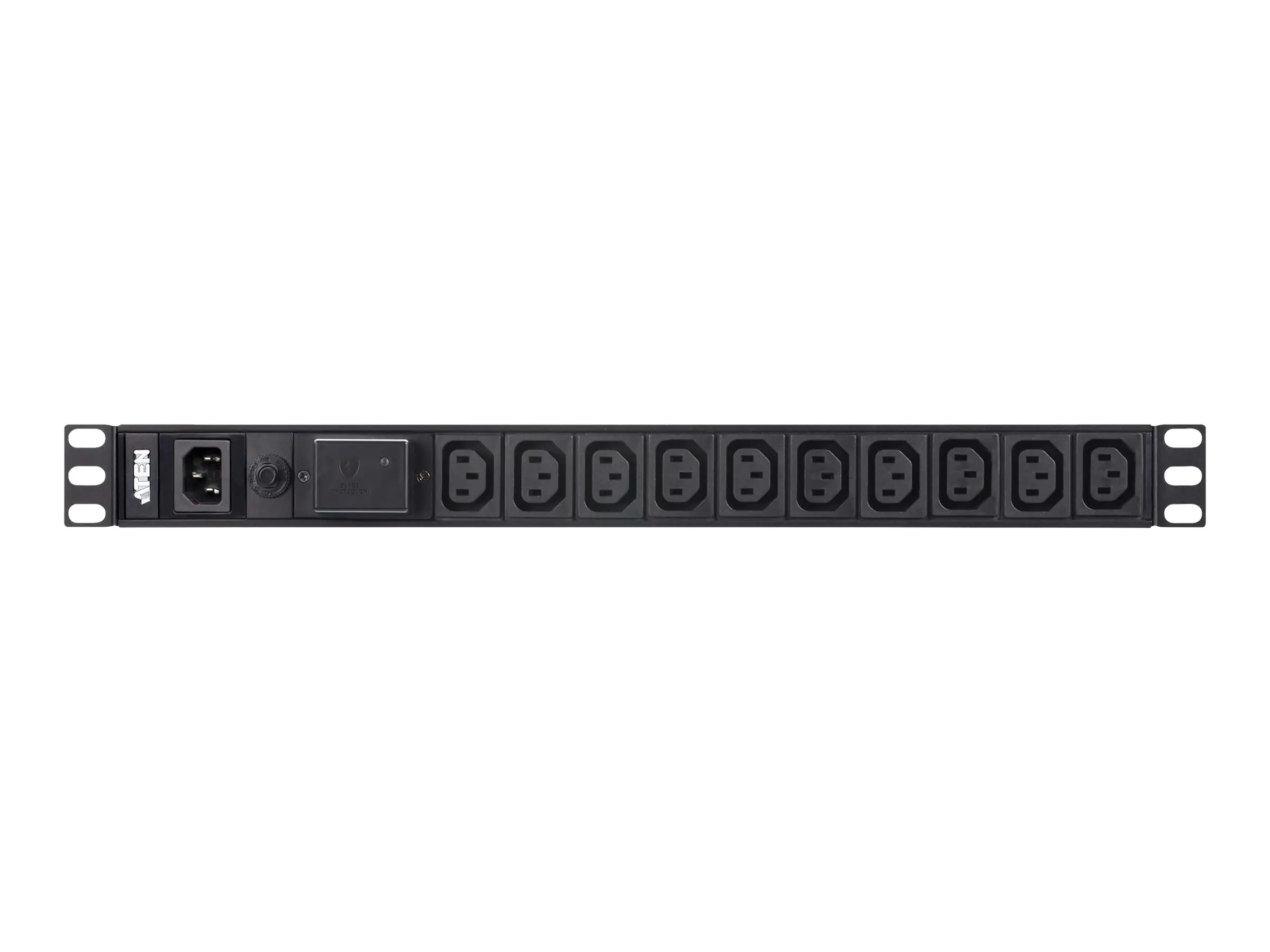 ATEN Basic PDU PE0118SG - Stromverteilungseinheit (Rack - einbaufähig) - Wechselstrom 100-240 V - 2400 VA - Eingabe, Eingang IEC 60320 C14 - Ausgangsanschlüsse: 18 (18 x IEC 60320 C13) - 1U - 3.05 m Schnur