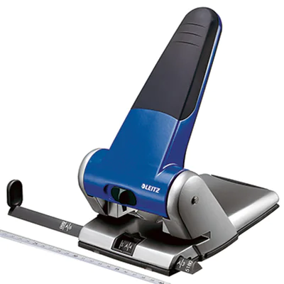 Esselte Leitz Heavy Duty Hole Punch 5180, 65 Blätter, Blau, 8 cm, 5,5 mm, 1 kg, 220 x 100 x 130 mm 51800035