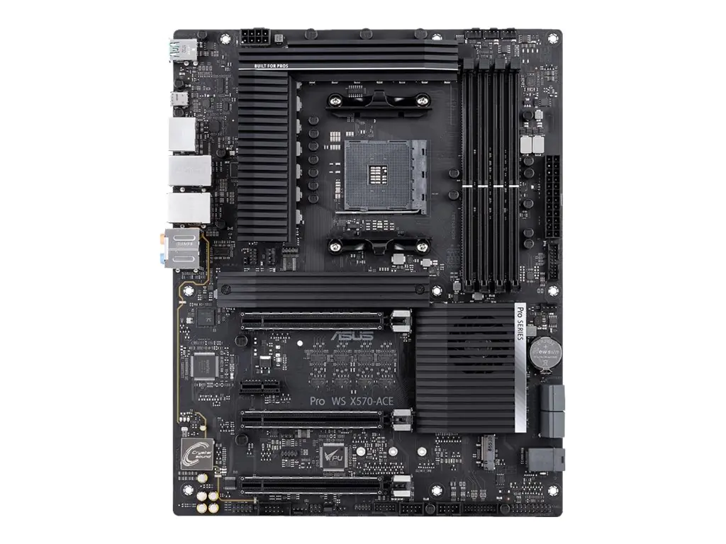 ASUS Pro WS X570-ACE - Motherboard - ATX - Socket AM4 - AMD X570 Chipsatz - USB-C Gen2, USB 3.2 Gen 1, USB 3.2 Gen 2 - 2 x Gigabit LAN - Onboard-Grafik (CPU erforderlich) - HD Audio (8-Kanal)