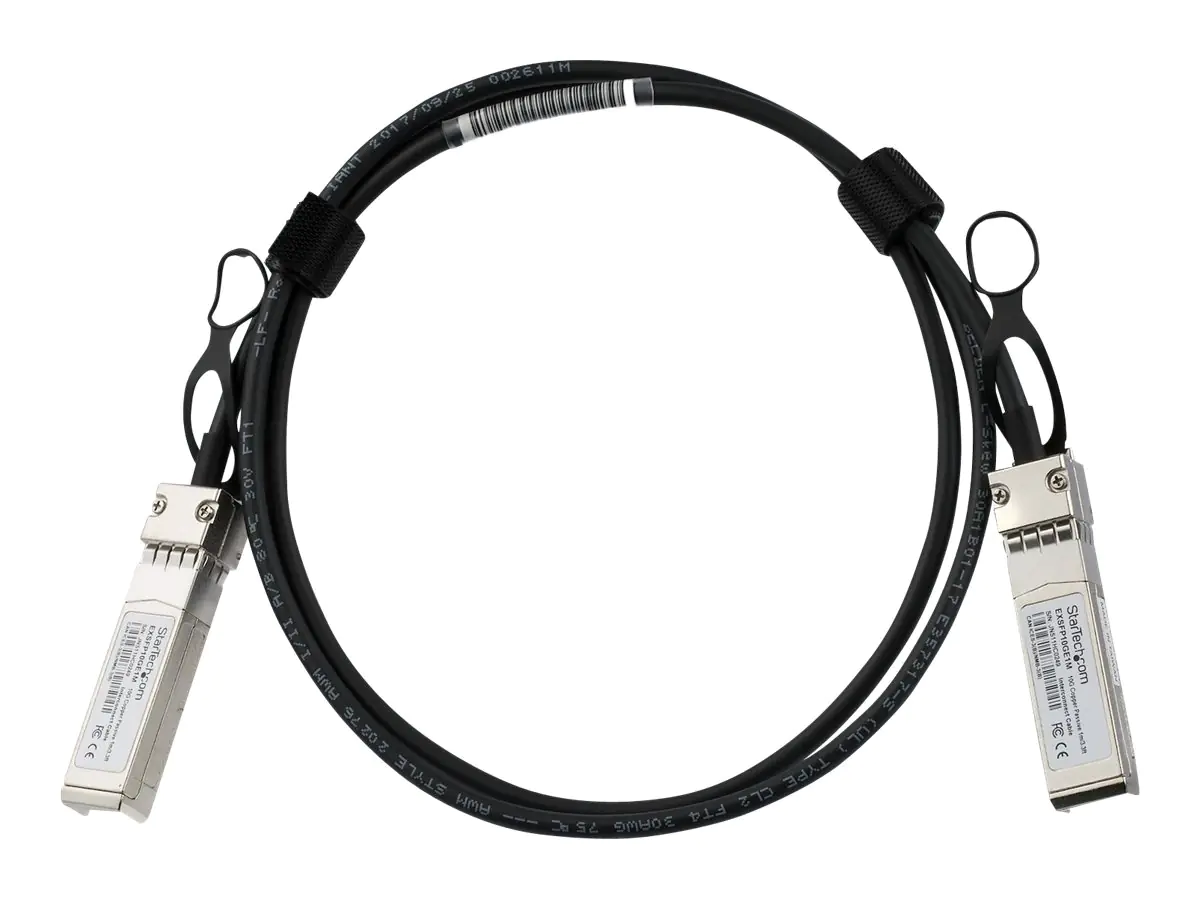 StarTech 1m Juniper EX-SFP-10GE-DAC-1M kompatibel - SFP+ Direktverbindungskabel - 10Gb Twinax Kabel - Passives SFP+ Kabel - 10GBase Direktanschlusskabel - SFP+ eingerastet zu SFP+ eingerastet - 1 m - twinaxial - SFF-8431/SFF-8432 - passiv - Schwarz