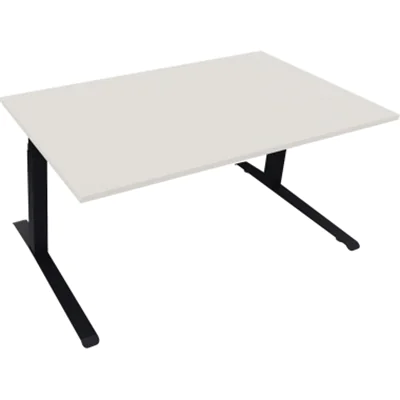 Sitz-/Stehtisch Kufe Doppels. Quad. B1600xT900xH645-1275 an/Weiß Sitz-/Stehtisch Kufe Doppels. Quad. B1600xT900xH645-1275 an/Weiß