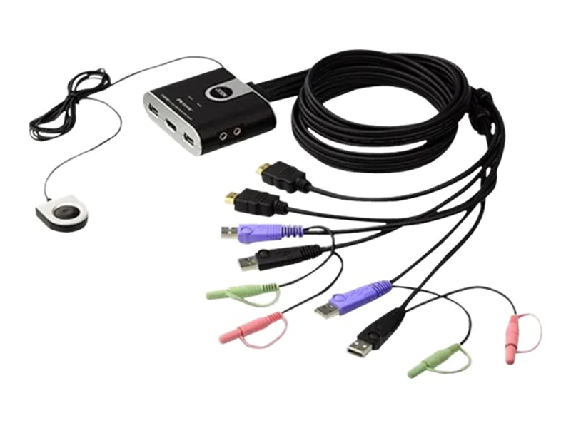 ATEN CS692 - KVM-/Audio-Switch - 2 x KVM/Audio - 1 lokaler Benutzer - Desktop ATEN CS692 - KVM-/Audio-Switch - 2 x KVM/Audio - 1 lokaler Benutzer - Desktop