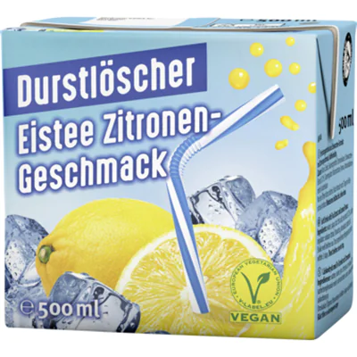 Durstlöscher Softdrink Eistee Zitrone 12 x 0,5 l/Pack.