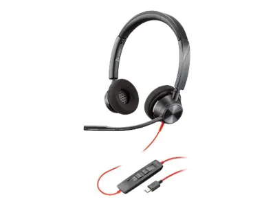 Poly Blackwire 3320 - Microsoft Teams - 3300 Series - Headset - On-Ear - kabelgebunden - USB-C - Zertifiziert für Microsoft Teams