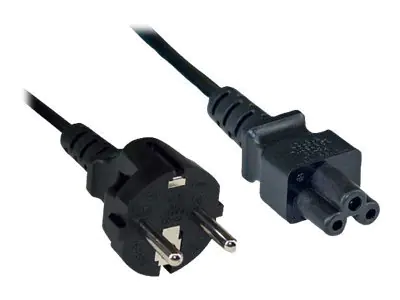 InLine - Stromkabel - power CEE 7/7 (M) zu IEC 60320 C5 - 2 m - Schwarz