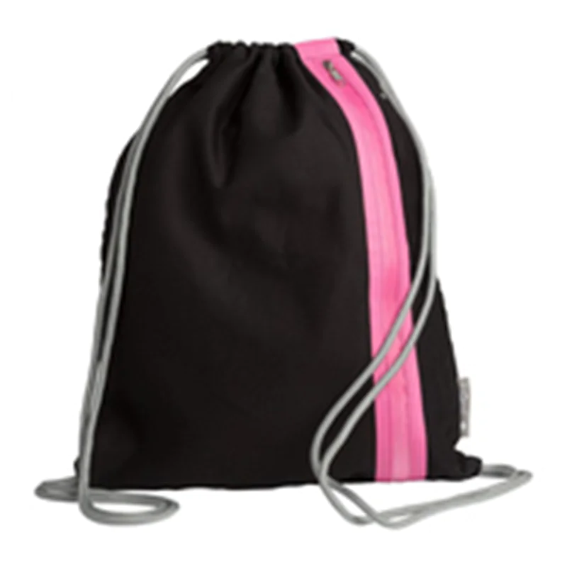 Pagna Turnbeutel GO!, Schwarz, Pink, Baumwolle, Polyester, Monochromatisch, 6 l, 450 mm, 10 mm 99522-34