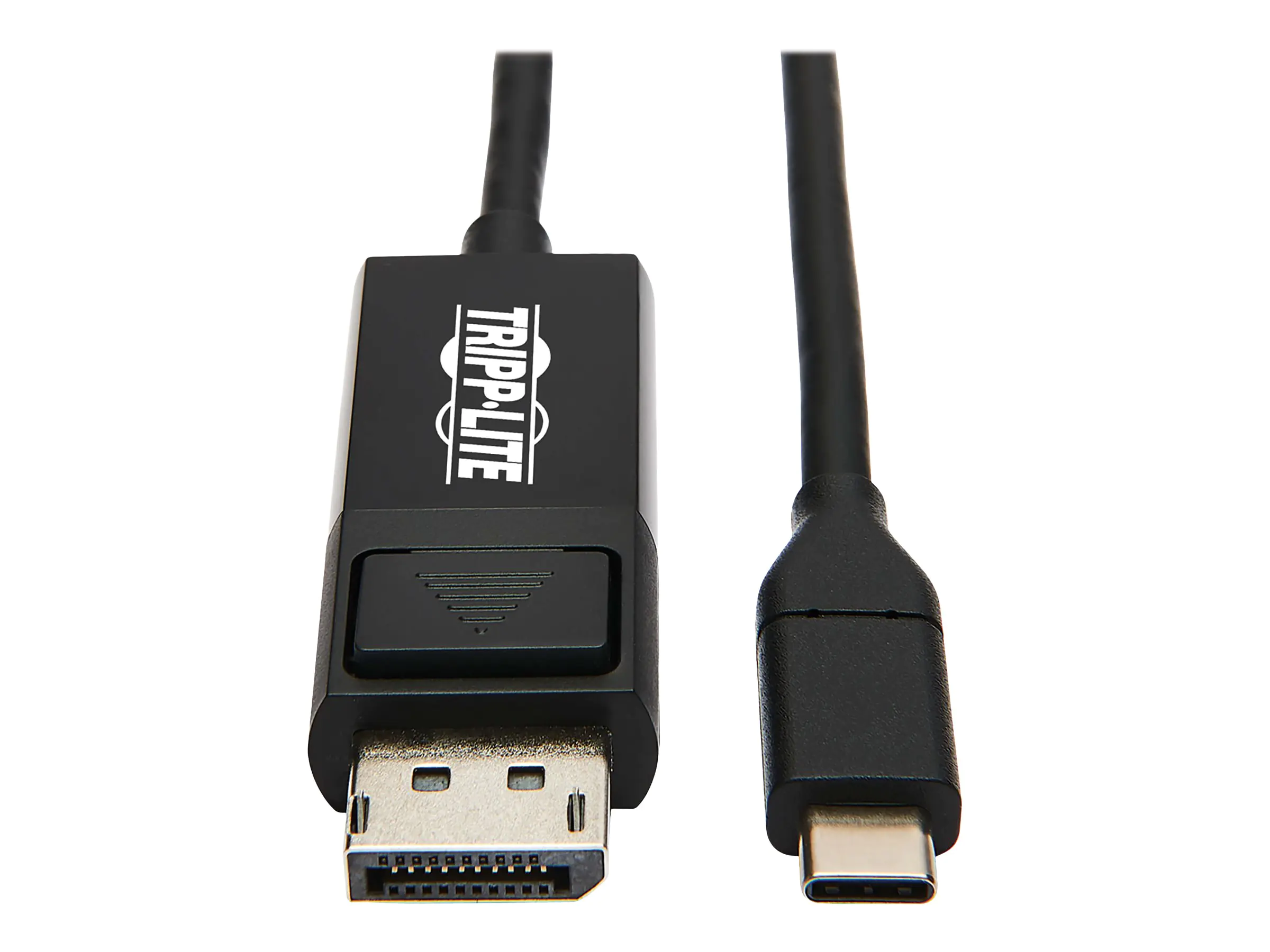 Tripp Lite USB C to DisplayPort Adapter Cable USB 3.1 Locking 4K USB-C 6ft - DisplayPort-Kabel - 24 pin USB-C (M) umkehrbar zu DisplayPort (M) Verriegelung - USB 3.1 Gen 1 / Thunderbolt 3 / DisplayPort 1.2 - 1.8 m - 4K Unterstützung, USB-Strom - Schwarz
