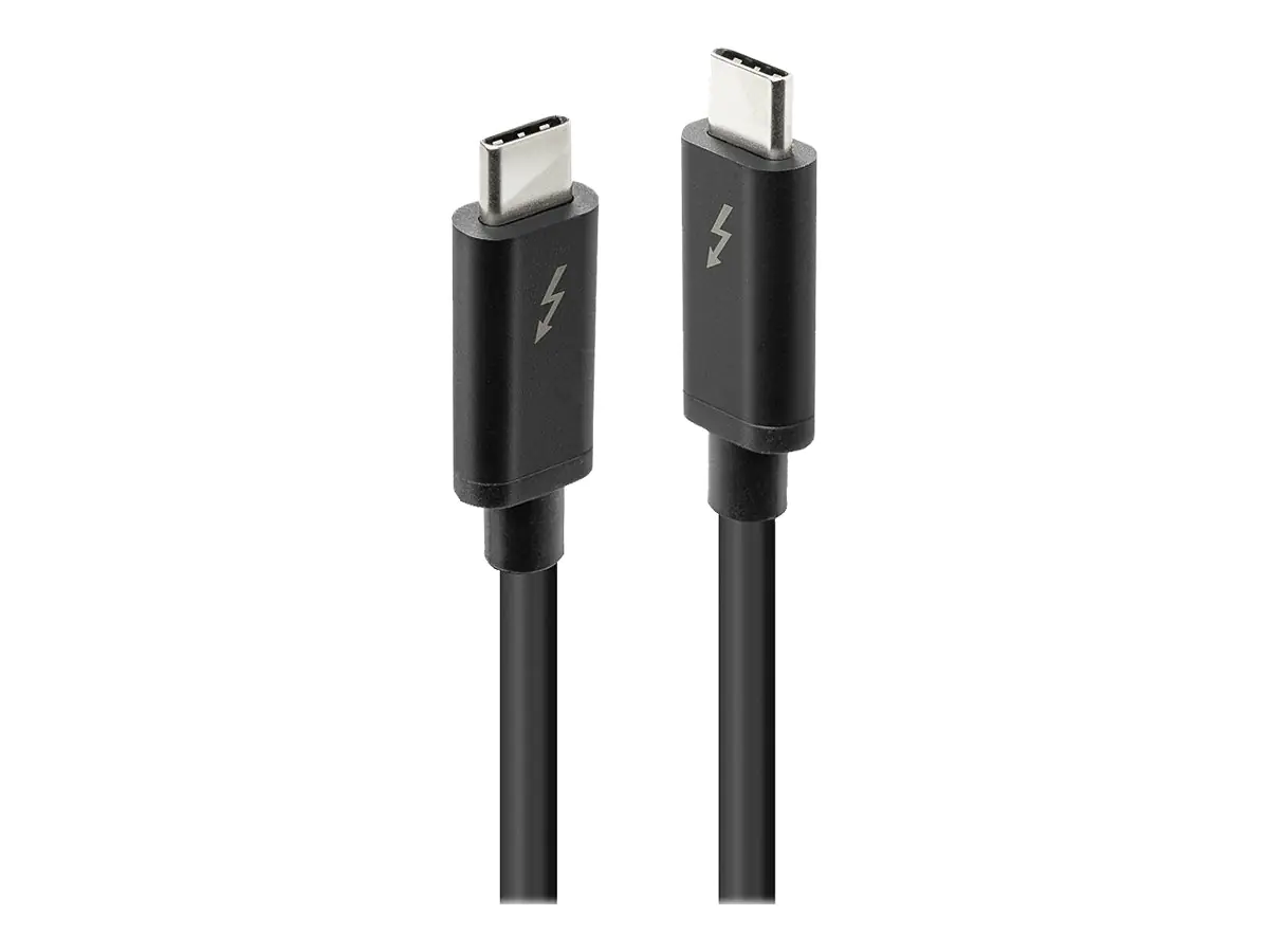 Lindy - Thunderbolt-Kabel - USB-C (M) bis USB-C (M) - USB 3.1 Gen 2 / Thunderbolt 3 / DisplayPort 1.2 - 1 m - umkehrbare Stecker, 4K Unterstützung - Schwarz Lindy - Thunderbolt-Kabel - USB-C (M) bis USB-C (M) - USB 3.1 Gen 2 / Thunderbolt 3 / DisplayPort 1.2 - 1 m - umkehrbare Stecker, 4K Unterstützung - Schwarz