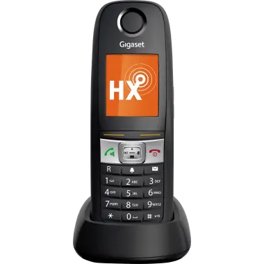 Gigaset E630HX - Schnurloses Erweiterungshandgerät mit Rufnummernanzeige - DECT\GAP - SIP, RTP - Schwarz Gigaset E630HX - Schnurloses Erweiterungshandgerät mit Rufnummernanzeige - DECT\GAP - SIP, RTP - Schwarz