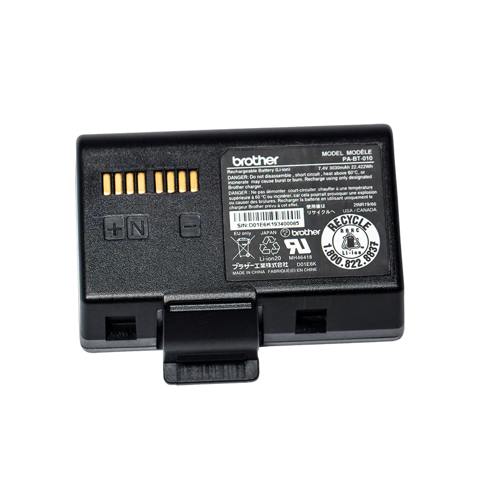 Brother PA-BT-010 - Drucker-Batterie (smart) - Lithium-Ionen - für RuggedJet RJ-3035B, RJ-3055WB