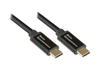 Good Connections GC 2213-SF005S - Daten-/Ladekabel USB C-Stecker 100 W schwarz 0.5 m - Kabel - Digital/Daten