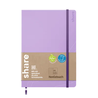 share Notizbuch DIN A5 punktkariert (dotted) lavendel 96 Bl.