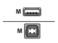 Zebra - USB-Kabel - USB (M) zu USB Typ B (M) - 3 m - für Zebra GX420; GK Series GK420; GX Series GX430; LP 28XX, 3844; TLP 28XX, 38XX