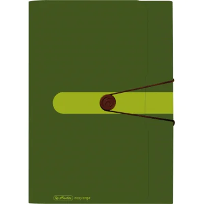 Herlitz Fächermappe 11411253 12Fächer Recycling PP dunkelgrün