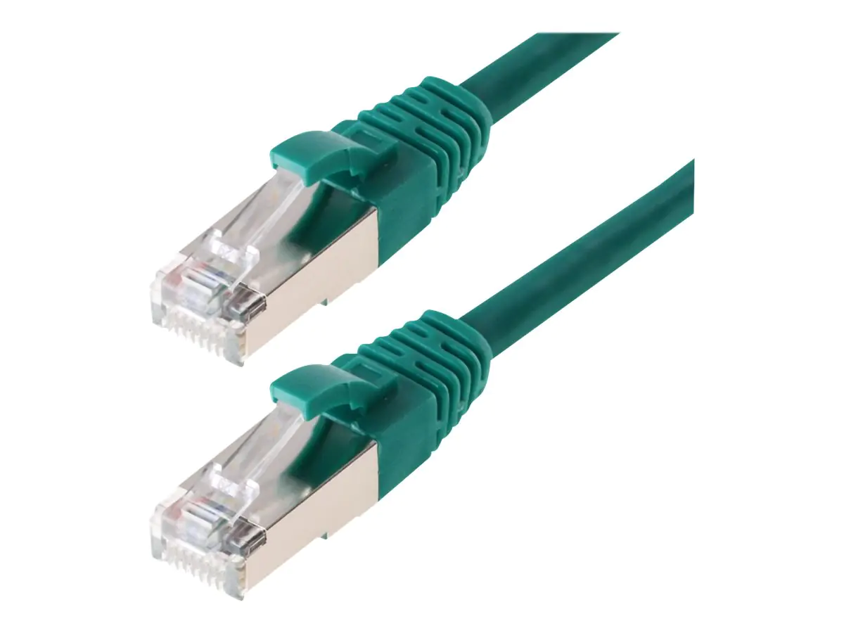 Helos - Patch-Kabel - RJ-45 (M) bis RJ-45 (M) - 1 m - SF/UTP - CAT 5e - geformt, ohne Haken - grün Helos - Patch-Kabel - RJ-45 (M) bis RJ-45 (M) - 1 m - SF/UTP - CAT 5e - geformt, ohne Haken - grün
