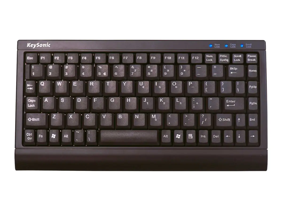 KeySonic ACK-595 C+ - Tastatur - PS/2, USB - mattschwarz - retail
