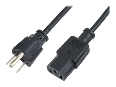 2direct - Stromkabel - power IEC 60320 C13 zu NEMA 5-15P (M) - Wechselstrom 110 V - 1.8 m - geformt - Schwarz