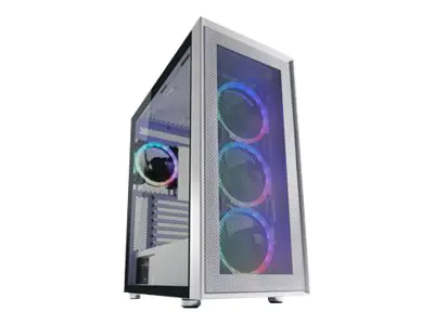 LC Power Gaming 802W White_Wanderer_X - Mid tower - ATX - Seitenteil mit Fenster (gehärtetes Glas) - keine Spannungsversorgung - weiß - USB/Audio