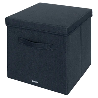 Leitz Aufbewahrungsbox Fabric groß 33 x 32,5 x 38 cm (B x H x T) Karton/Stoff samtgrau 2 St./Pack.
