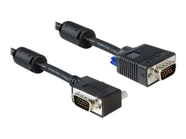 Delock - VGA-Kabel - HD-15 (VGA) (M) zu HD-15 (VGA) (M) - 2 m - 90° Stecker