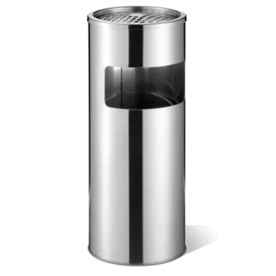 DURABLE Standascher 26 x 62 cm (Ø x H) inkl. 1,5 kg Sand Edelstahl, gebürstet metallic silber