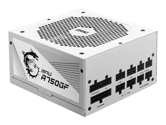 MSI MPG A750GF - Netzteil (intern) - ATX12V / EPS12V - 80 PLUS Gold - Wechselstrom 100-240 V - 750 Watt - aktive PFC - weiß