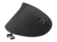 MEDIARANGE Vertikale Maus - ergonomisch - Für Rechtshänder - optisch - 6 Tasten - kabellos - 2.4 GHz - kabelloser Empfänger (USB) MROS232