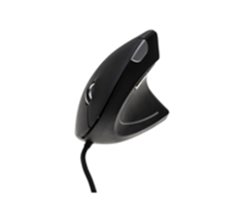 Dacomex Ergonomische vertikale Maus V150U für Rechtshänder USB schwarz - Maus - 2.400 dpi 225126