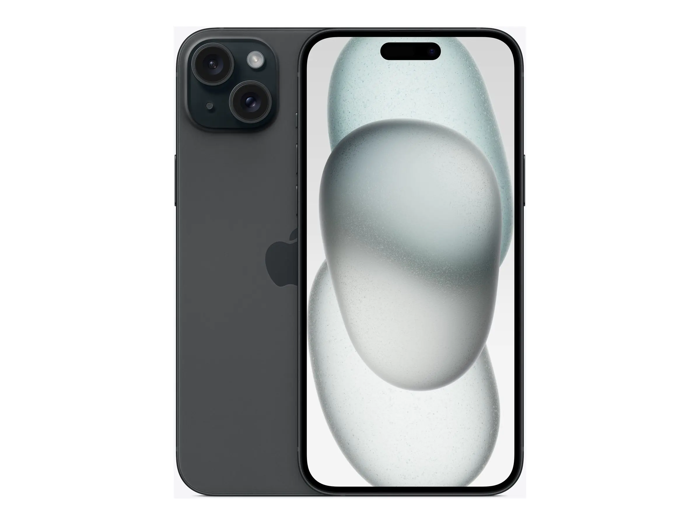 Apple iPhone 15 Plus - 5G Smartphone - Dual-SIM / Interner Speicher 128 GB - OLED-Display - 6.7" - 2796 x 1290 pixels - 2 x Rückkamera 48 MP, 12 MP - front camera 12 MP - Schwarz