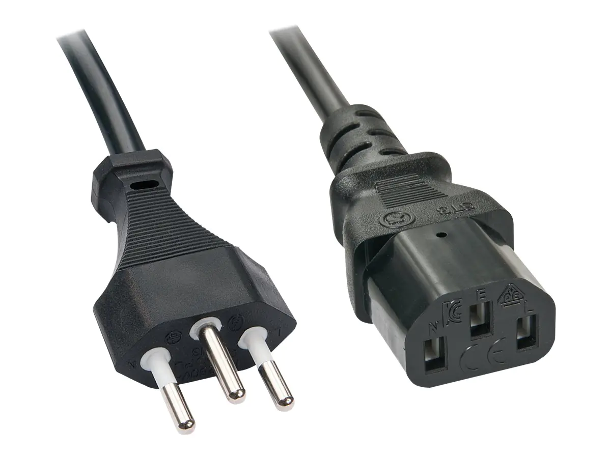 Lindy - Stromkabel - SEV 1011 (M) bis IEC 60320 C13 - 70 cm - Schweiz