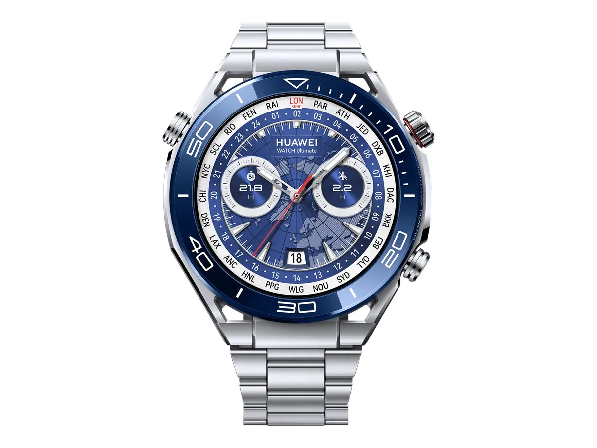 Huawei Watch Ultimate - Intelligente Uhr mit Riemen - Titan - Stahl - Handgelenkgröße: 140-210 mm - Anzeige 3.8 cm (1.5") - NFC, Bluetooth - 76 g - Voyage Blue