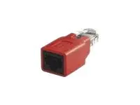 wentronic - Crossover-Adapter - RJ-45 (M) zu RJ-45 (W) - Rot