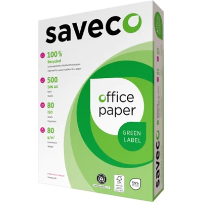 Saveco Kopierpapier Green Label DIN A4 80g/m² weiß 500 Bl./Pack. Saveco Kopierpapier Green Label DIN A4 80g/m² weiß 500 Bl./Pack.