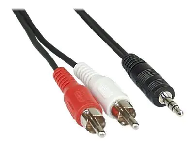 InLine - Audiokabel - mini-phone stereo 3.5 mm männlich zu RCA männlich - 1.5 m - Schwarz