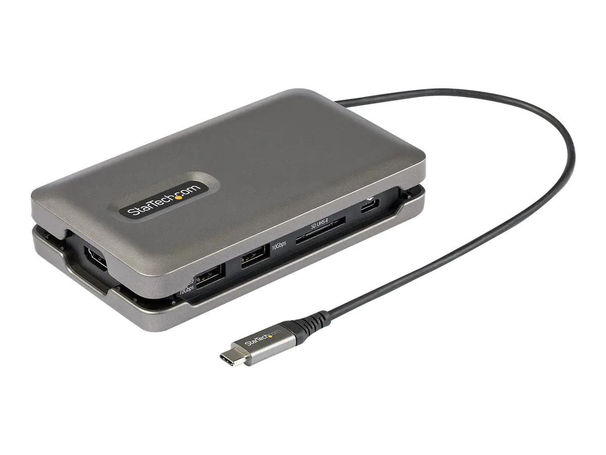 StarTech USB C Multiport Adapter - USB C auf 4K 60Hz HDMI 2.0 Dockingstation/Reiseadapter - 2-Port 10Gbit/s USB Hub - 100W Power Delivery stromversorgung - SD/MicroSD - 25 cm Kabel (DKT31CSDHPD3) - Dockingstation - USB-C - HDMI StarTech USB C Multiport Adapter - USB C auf 4K 60Hz HDMI 2.0 Dockingstation/Reiseadapter - 2-Port 10Gbit/s USB Hub - 100W Power Delivery stromversorgung - SD/MicroSD - 25 cm Kabel (DKT31CSDHPD3) - Dockingstation - USB-C - HDMI