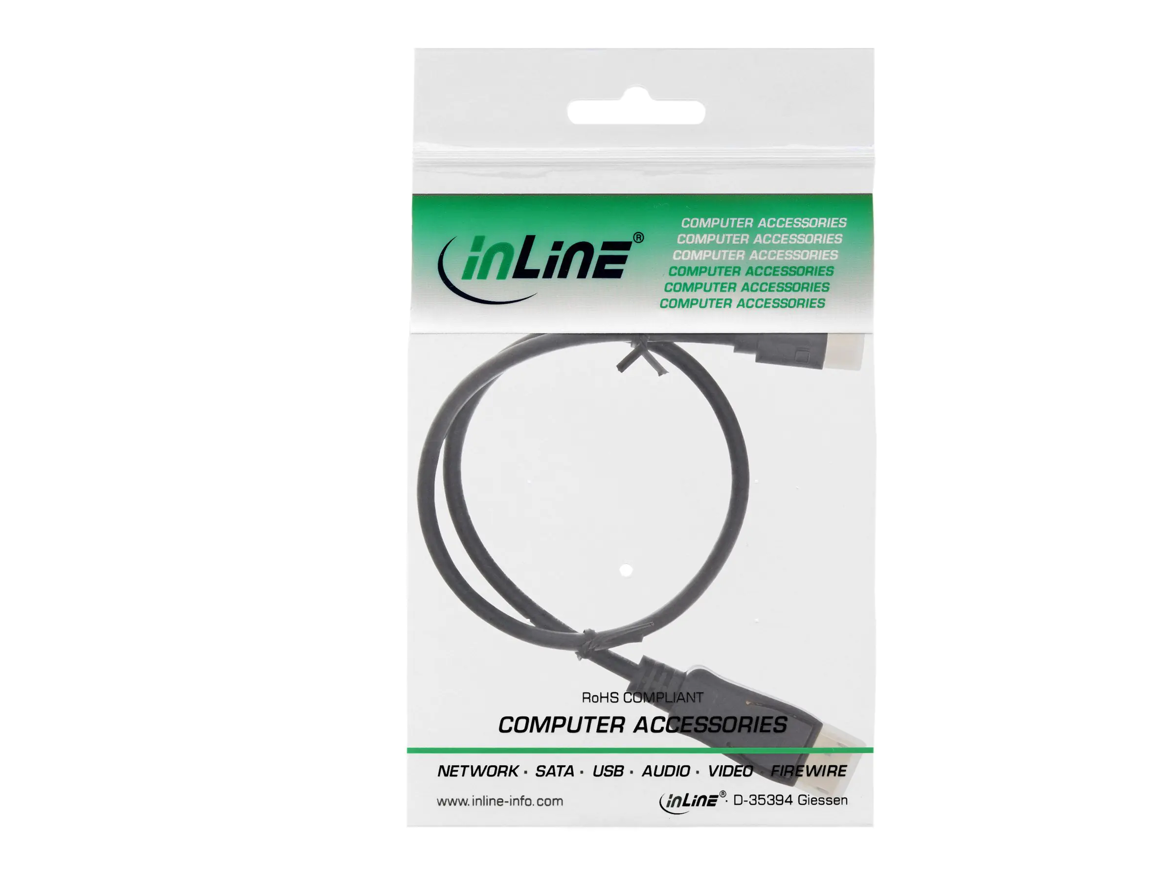 InLine Mini DisplayPort zu DisplayPort Kabel - schwarz - 1,5m 17134S