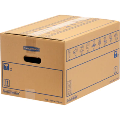 Fellowes SmoothMove™ Standard Umzugskarton 27x32x47 cm (39L), Aufbewahrungsbox, Natürlich, Rechteckig, Karton, Muster, 39 l 6203601
